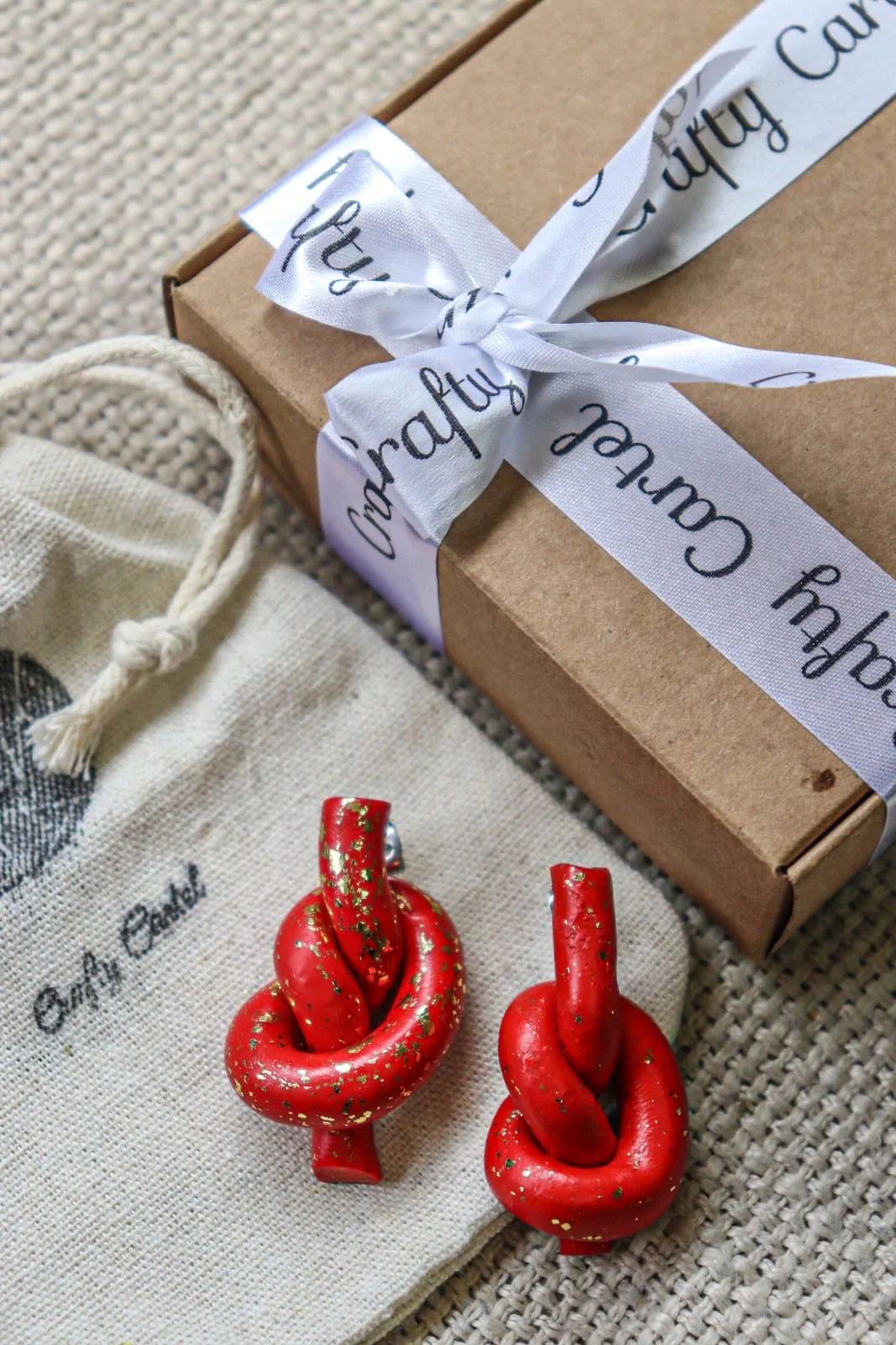 Chunky statement polymer clay earrings in bold shapes
